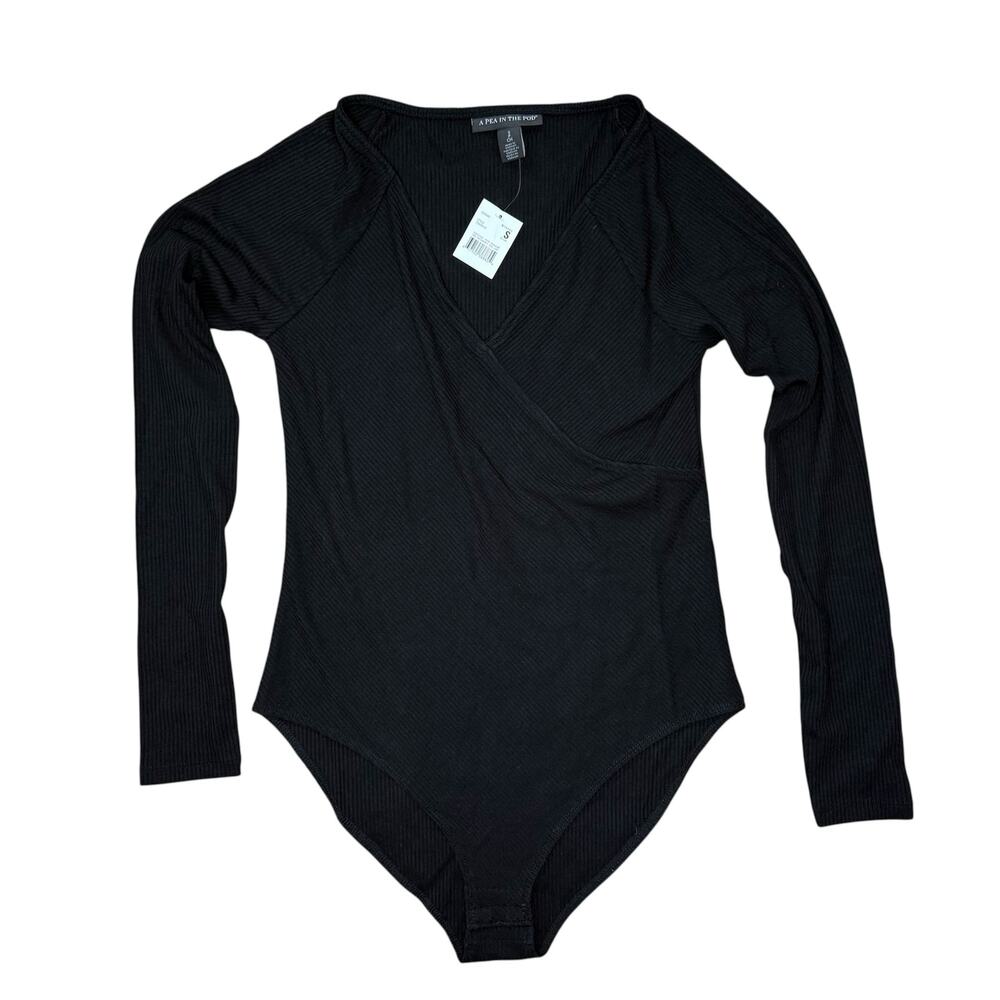 NWT A Pea In The Pod Maternity Ribbed V Neck Longsleeve Bodysuit Size S